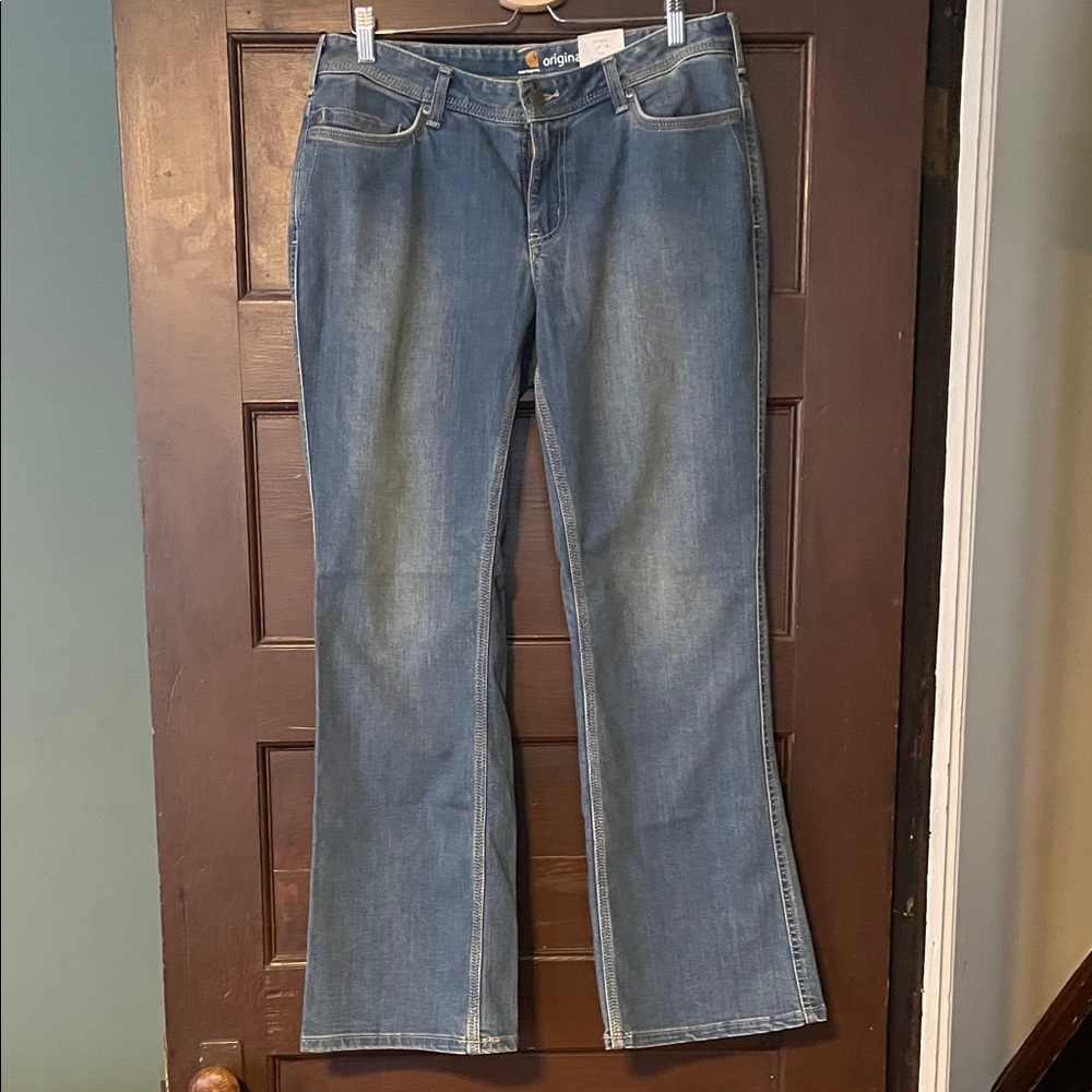 Carhartt Classic Blue Flare Jeans Irregular NWT